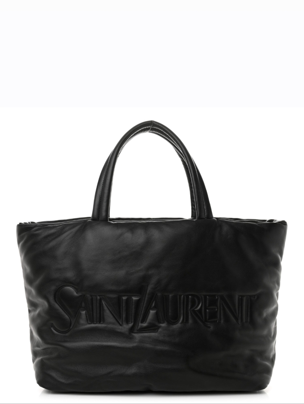 MSRP$4,500 Like New!!! Saint Laurent Wide Puffer Tote Lambskin Leather YSL Napp - Picture 3 of 16